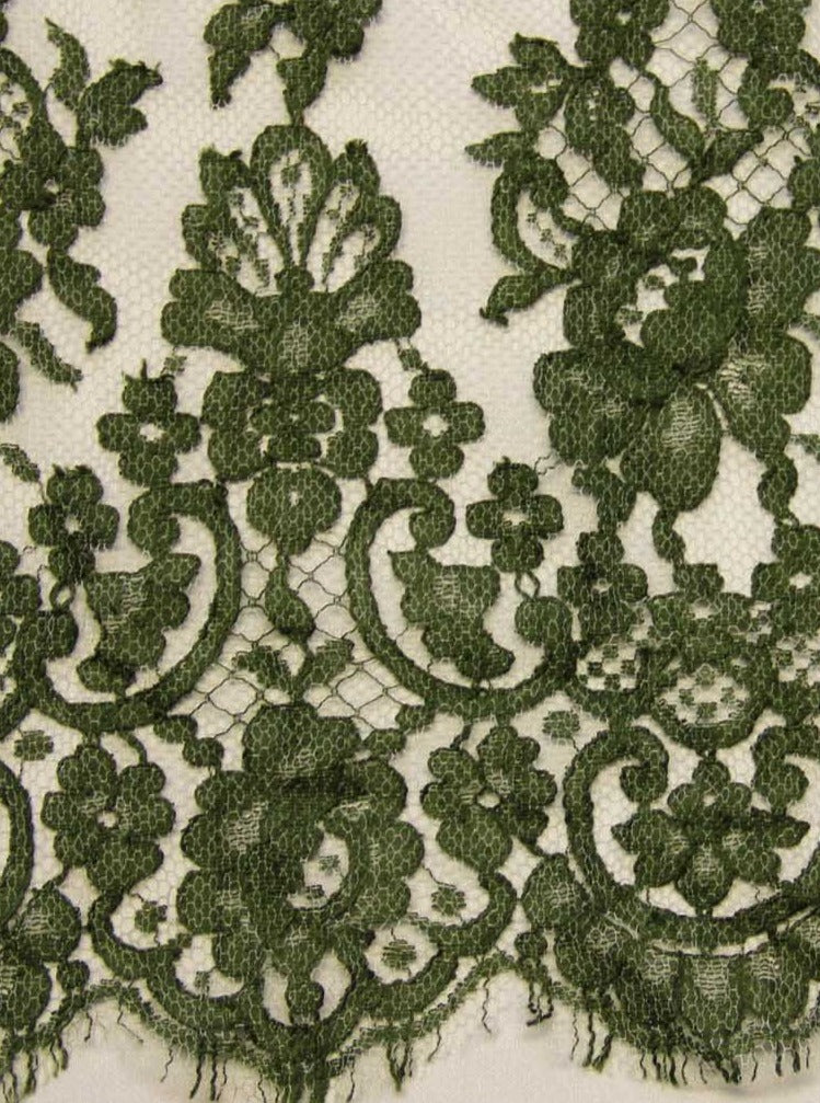 Olive Green Lace - Natasha | Bridal Fabrics